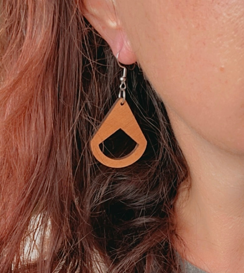 *Bodhi* Wooden Earrings