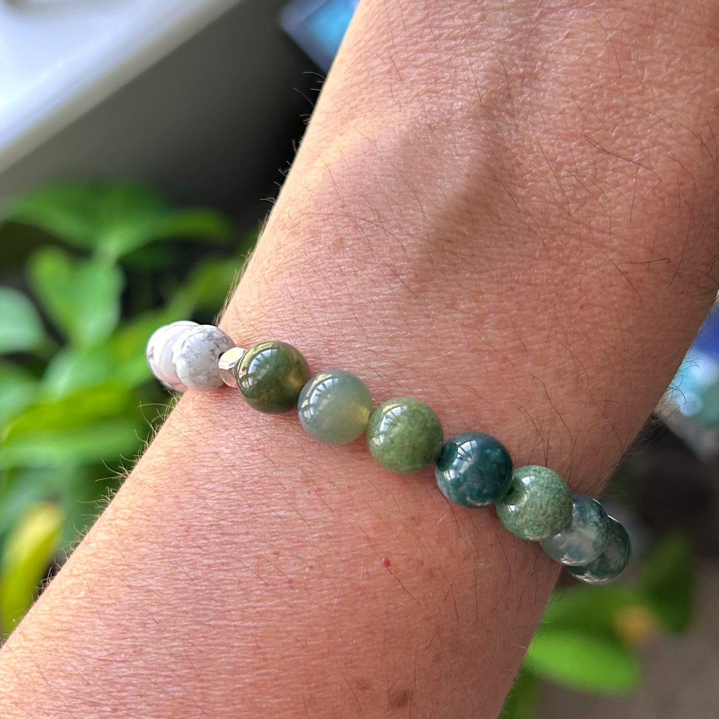 •Moss Agate• Anxiety Relief Essential Oil Bracelet