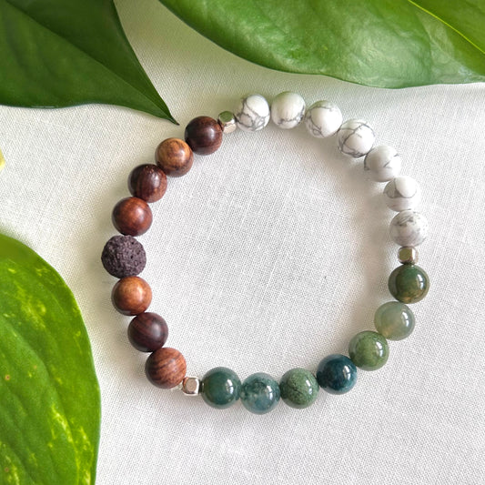 •Moss Agate• Anxiety Relief Essential Oil Bracelet