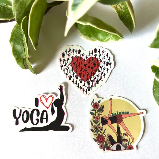 L❤️VE Yoga Sticker Set