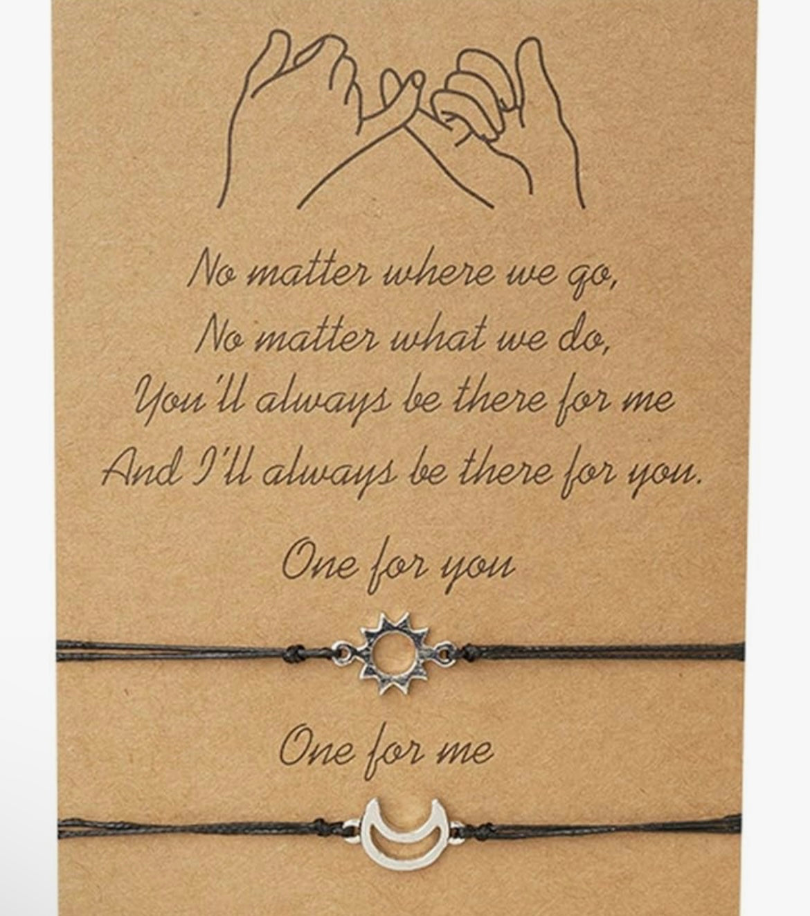 *Sun + Moon* Silver Bracelet Set