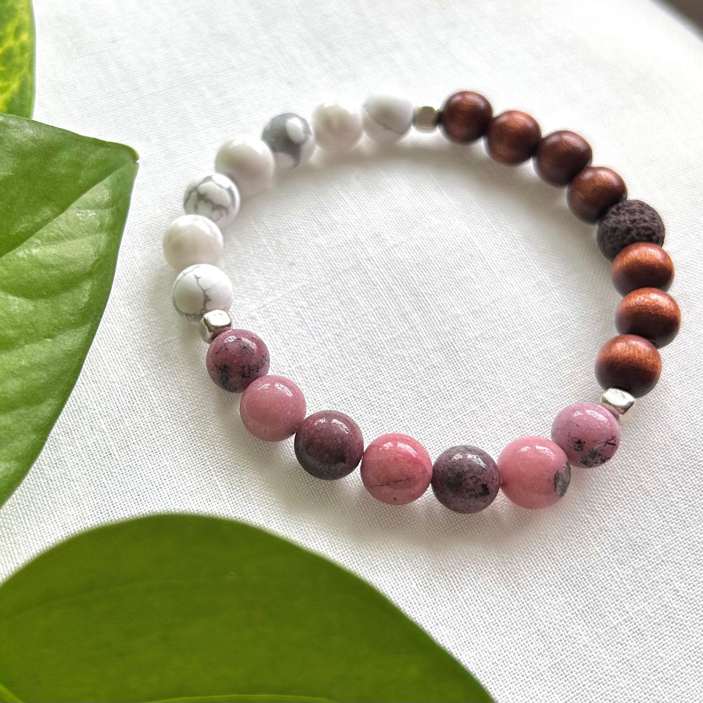 •Rhodonite• Anxiety Relief Essential Oil Bracelet