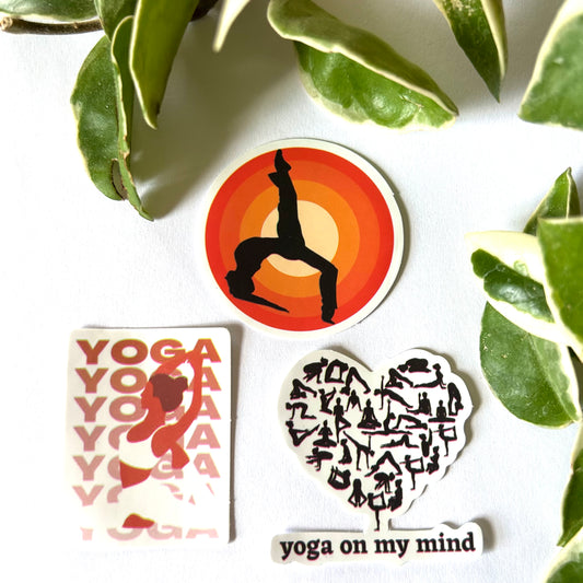 Sunset❤️💛Yoga Sticker Set