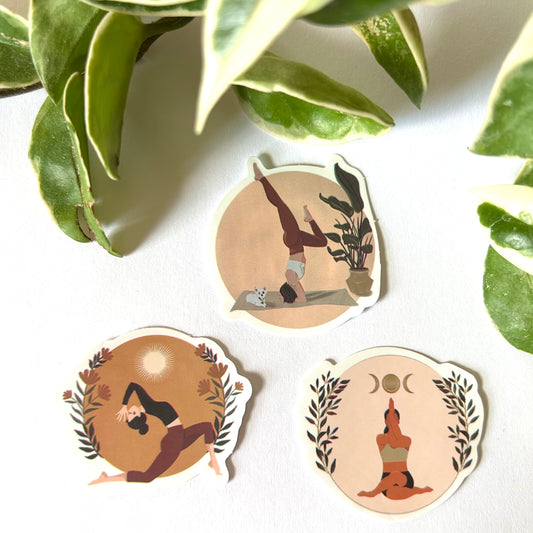 Botanical 💚🤎Yoga Sticker Set