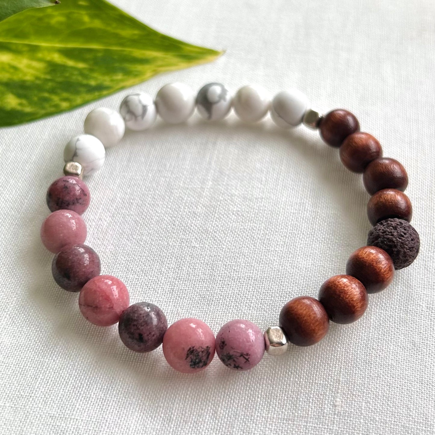 •Rhodonite• Anxiety Relief Essential Oil Bracelet