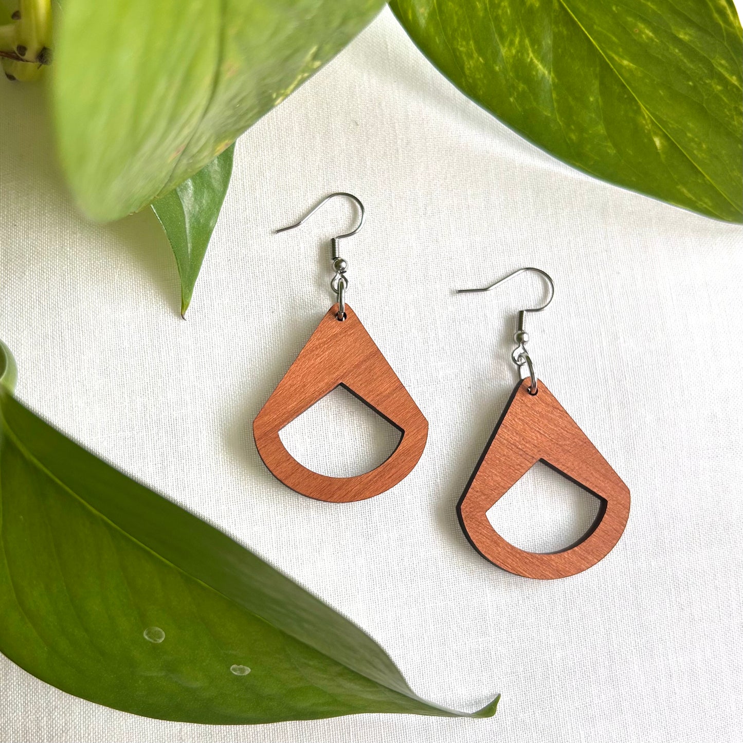 *Bodhi* Wooden Earrings