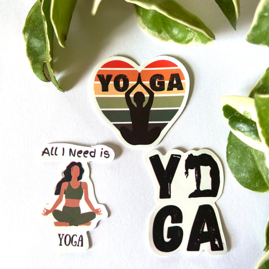 Earthy Meditation 🤎💚Yoga Sticker Set