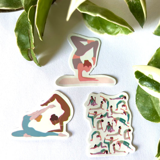 Backbend🩵 Yoga Sticker Set