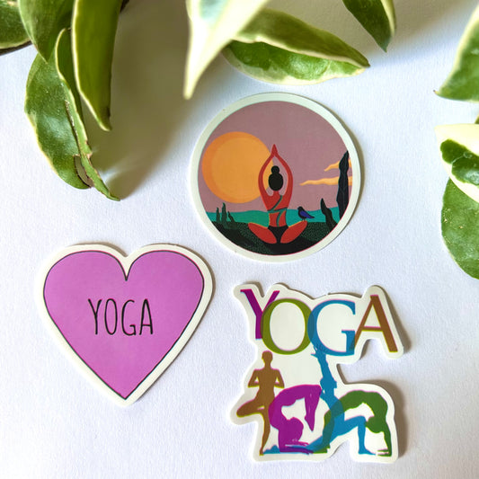 Sunrise 💜🧡Yoga Sticker Set