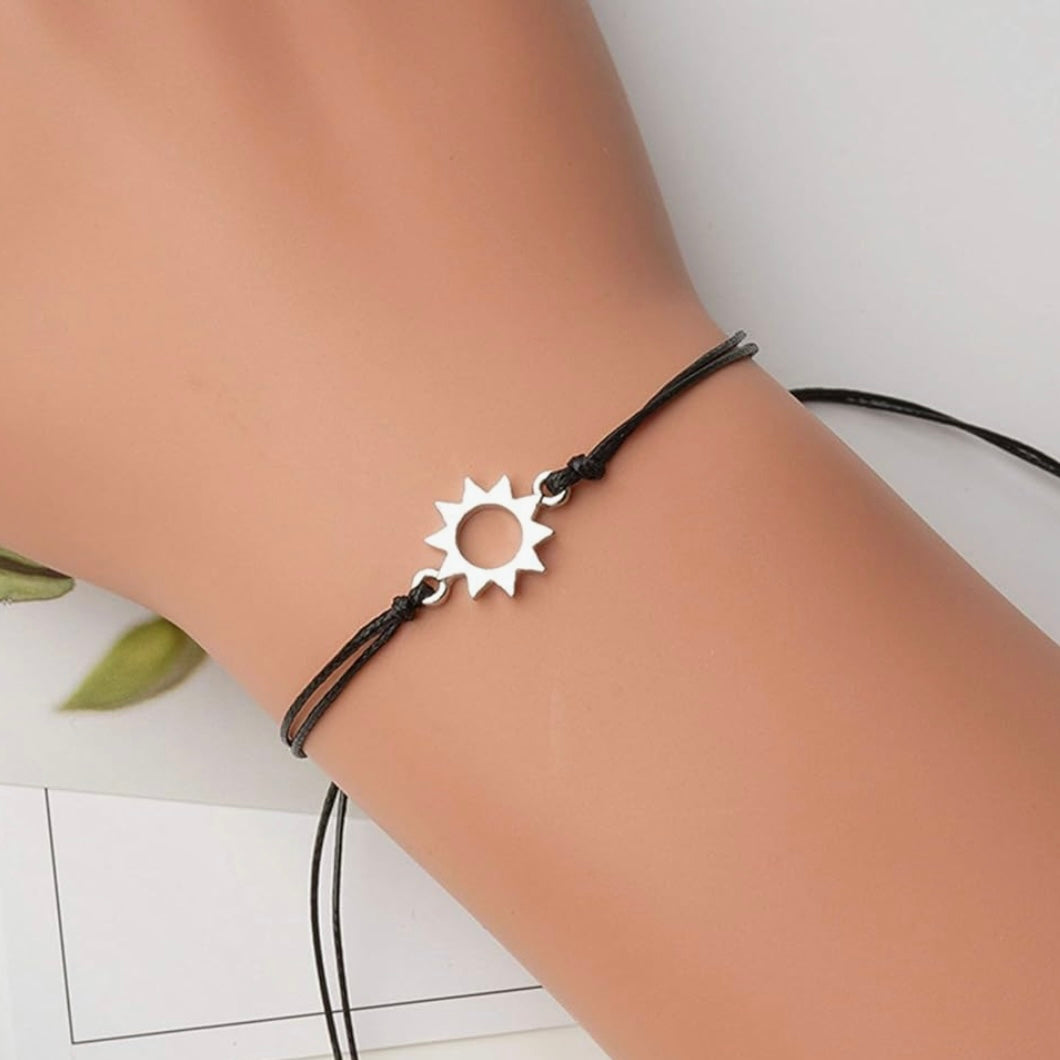 *Sun + Moon* Silver Bracelet Set