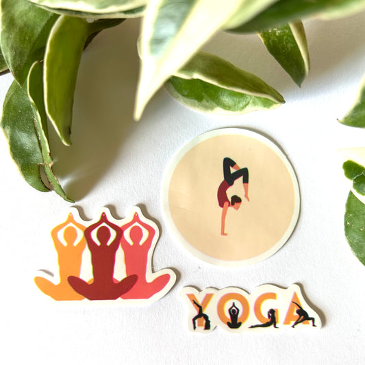 Handstand 🩷🧡💛Yoga Sticker Set