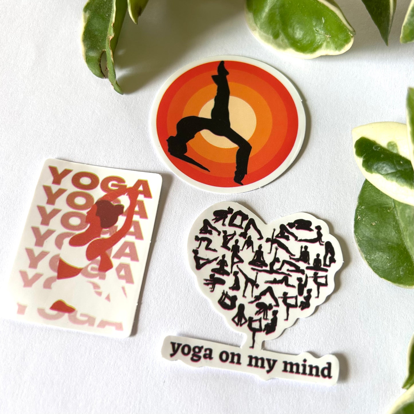 Sunset❤️💛Yoga Sticker Set